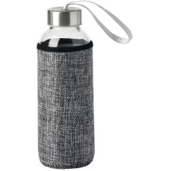 Böttcher-AG Trinkflasche Mit Hülle, 0,45 L, Glas, Transparent