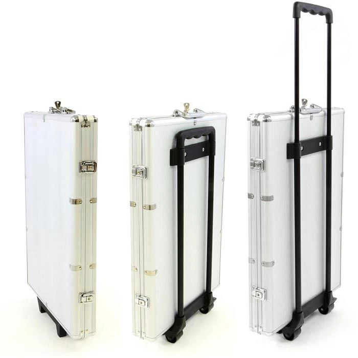 Nexos Pokerkoffer FP32521 Luxus Trolley, Alu-Koffer Mit Rädern, 3 Decks, 1000 Chips – Bild 3