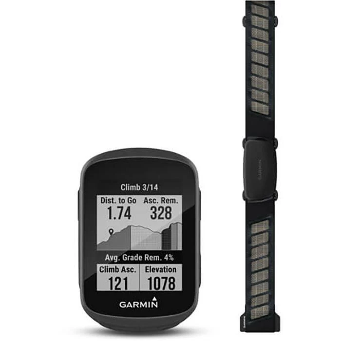 Garmin Fahrradcomputer Edge 130 Plus HRM, Set, Kabellos, Indoor/Outdoor-Navigationsgerät, Mit GPS