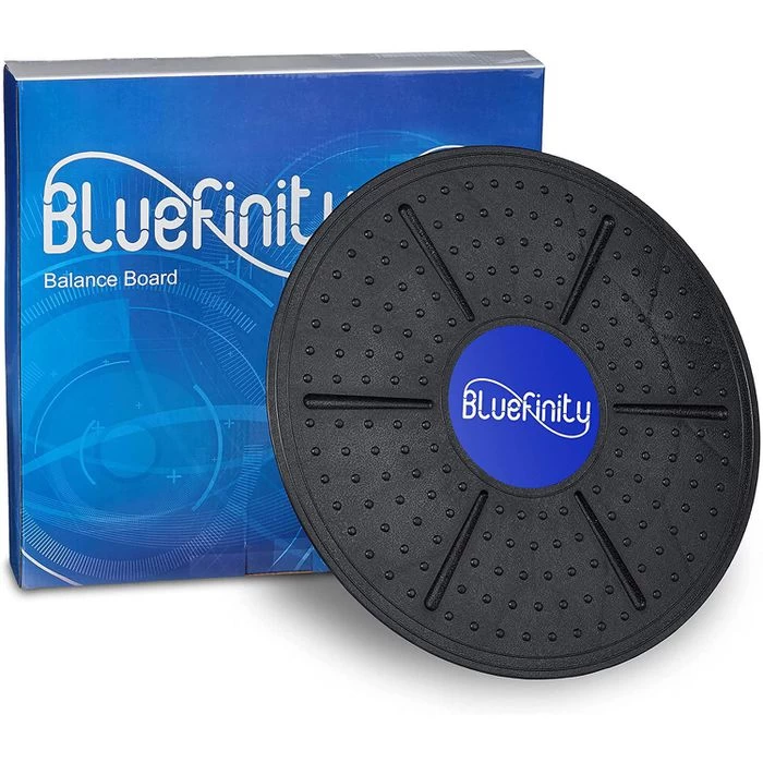 Relaxdays Balance-Board Bluefinity, Ø 36cm, Schwarz-blau – Bild 7