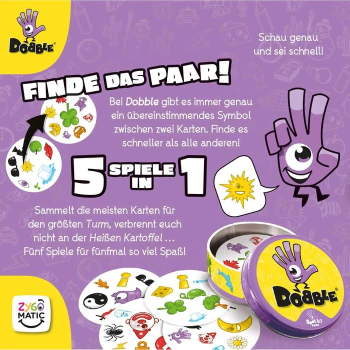 Dobble Kartenspiel Von Asmodee, Ab 6 Jahre, 2-8 Spieler – Bild 3