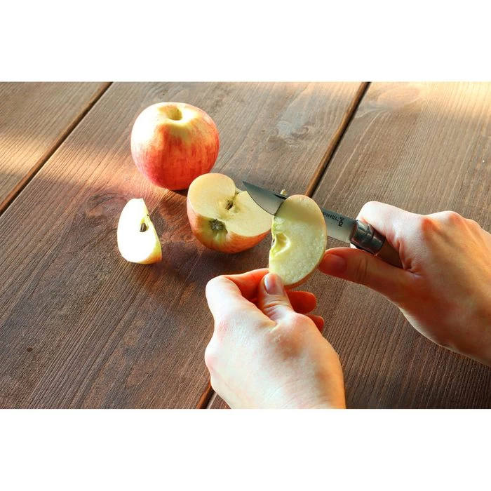 Opinel Klappmesser No.9 Inox, KlingenlĂ€nge 9cm, Olive, Braun â Bild 5