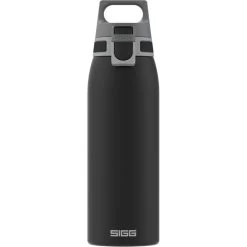 SIGG Trinkflasche Shield ONE Black, 1 L, Edelstahl, Schwarz