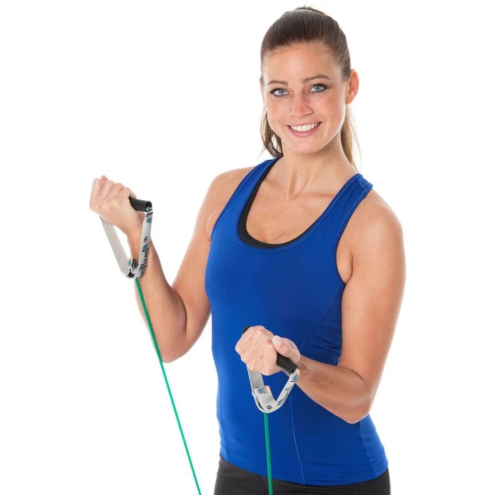 THERABAND Fitnessband Tubing, 1,4m, Super Starker Widerstand, Mit Festen Griffen â Bild 3