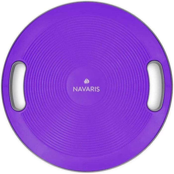Navaris Balance-Board Therapiekreisel, Ø 40cm, Lila, Mit Griffen – Bild 3