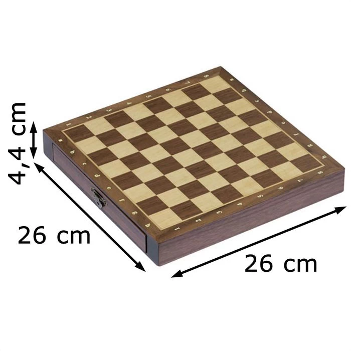 Goki Brettspiel 56919 Magnetisches Schach, Verschließbare Schubladen, Ab 7 Jahre, 2 Spieler – Bild 3