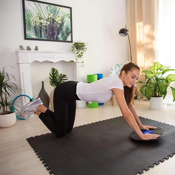 Relaxdays Balance-Board Bluefinity, Ø 36cm, Schwarz-blau – Bild 3