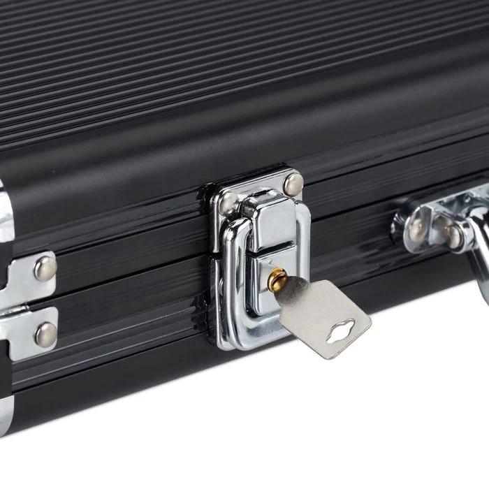 Relaxdays Pokerkoffer 300 Chips Ohne Wert, Alu-Koffer, Schwarz, Abschließbar, 2 Decks – Bild 6