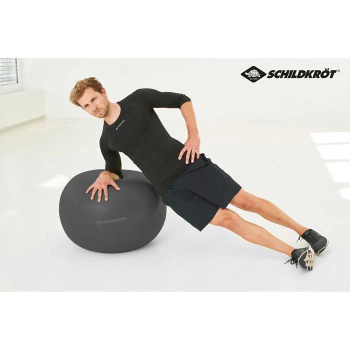 Schildkröt-Fitness Gymnastikball Extra Groß, 85cm, Belastbar Bis 120kg, Anthrazit – Bild 5