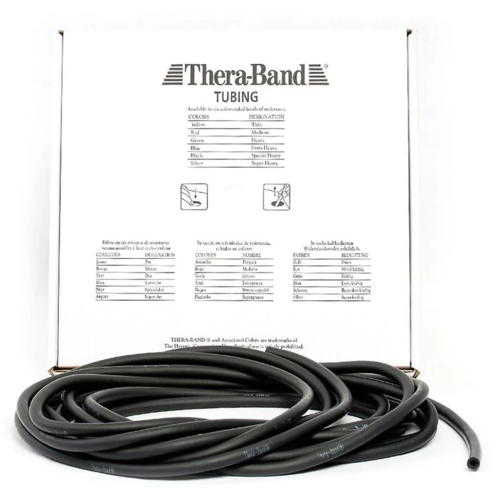 THERABAND Fitnessband Tubing, 7,5m, Spezial Starker Widerstand, Schwarz – Bild 3