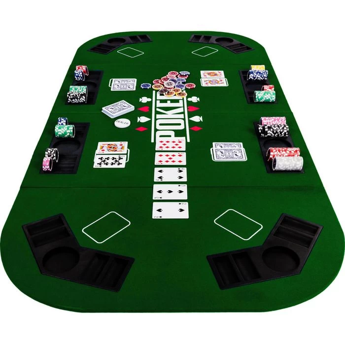 Maxstore Pokermatte 20030130, 160 X 80 Cm, Rechteckig, 8 Spieler, Grün – Bild 3