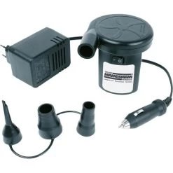 BrüderMannesmann Luftpumpe M01730, Elektropumpe 12 V Oder 230 V, Mit Ventiladapter