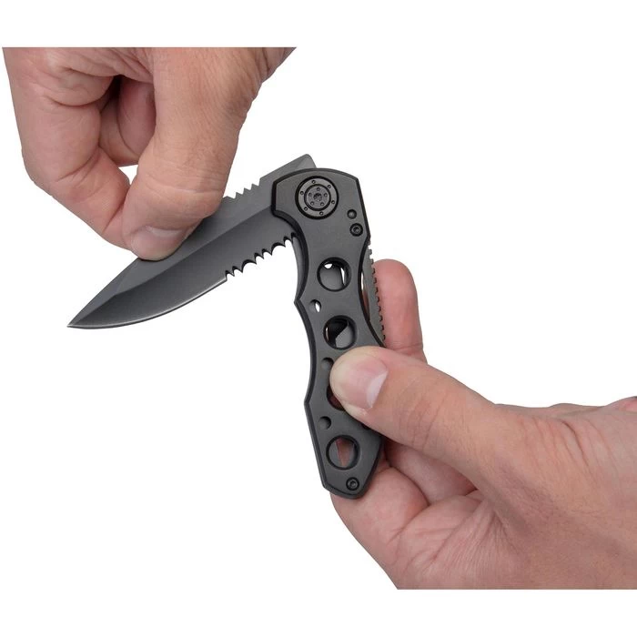 Wolfcraft Klappmesser 4289000, KlingenlĂ€nge 7,5cm, Aluminium, Schwarz â Bild 6