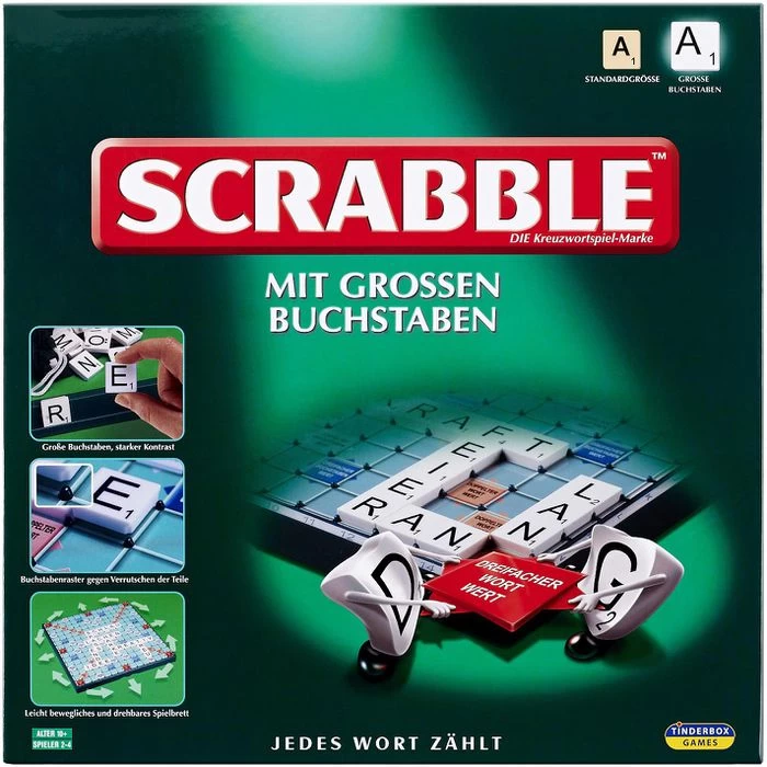 Piatnik Brettspiel Scrabble Mit Großen Buchstaben, Ab 10 Jahre, 2-4 Spieler