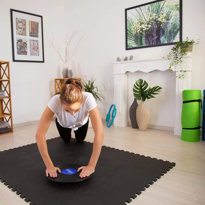 Relaxdays Balance-Board Bluefinity, Ø 36cm, Schwarz-blau – Bild 4