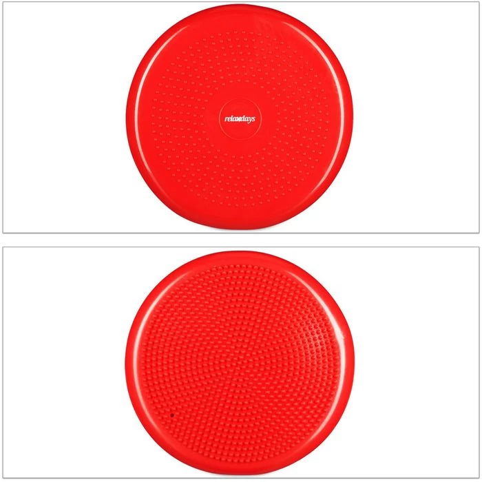 Balancekissen Relaxdays Ø 33cm, Rot, Orthopädisches Ballsitzkissen – Bild 2
