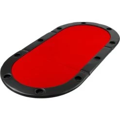 Maxstore Pokermatte 20030106a, 208 X 106 Cm, Oval, 10 Spieler, Rot