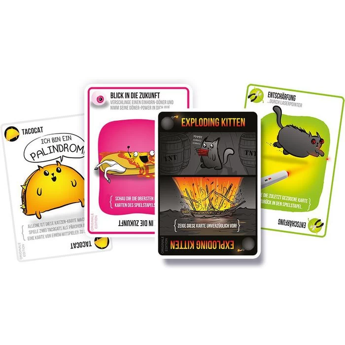 Asmodee Kartenspiel Exploding Kittens, Ab 7 Jahre, 2-5 Spieler – Bild 2