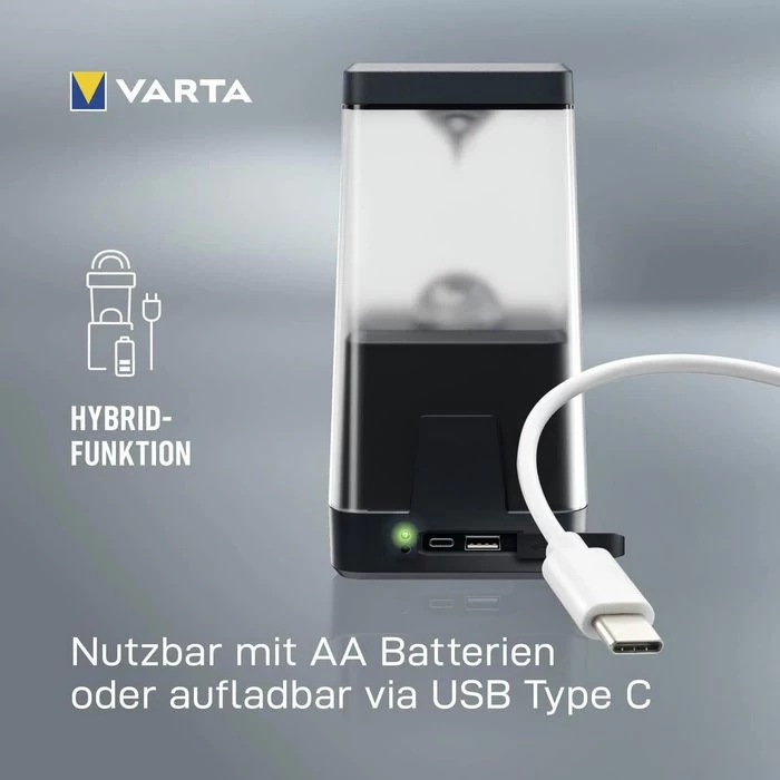 Varta Campinglampe Outdoor Ambiance L30RH LED, 500 Lumen, Akku, Dimmbar, RGB, Powerbank â Bild 7