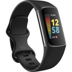 Fitbit Fitness-Tracker Charge 5 Schwarz, Puls-, SpO2-, EKG-Messung, GPS, OLED, Wasserdicht