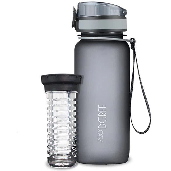 720DGREE Trinkflasche UberBottle Stone Gray, 0,65 L, Kunststoff, Grau