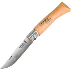 Opinel Klappmesser No.6 Carbon, Klingenlänge 7cm, Buche, Braun