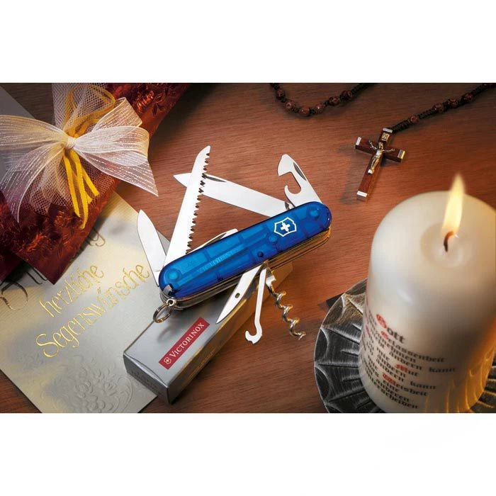 Victorinox Taschenmesser Huntsman 1.3713.T2, Blau Transparent, 15 Funktionen – Bild 2