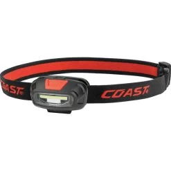 Coast Stirnlampe FL13, 250 Lumen, Mit Rotlicht, Spritzwassergeschützt