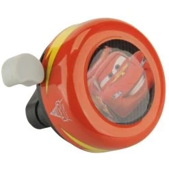 Fischer-MTS Fahrradklingel Cars 25135300, Rot, Kinderglocke, Mit Motiv, Stahl