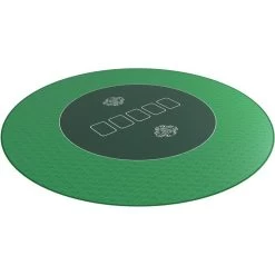 Bullets Pokermatte BG-MA-0001, Ø 100 Cm, Rund, 8 Spieler, Grün