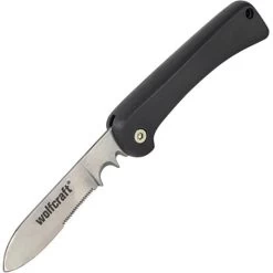 Wolfcraft Klappmesser 4122000, Klingenlänge 8,5cm, Kunststoff, Schwarz