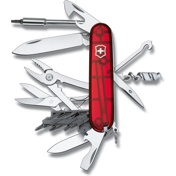 Victorinox Taschenmesser CyberTool M 1.7725.T, Rot Transparent, 32 Funktionen – Bild 2