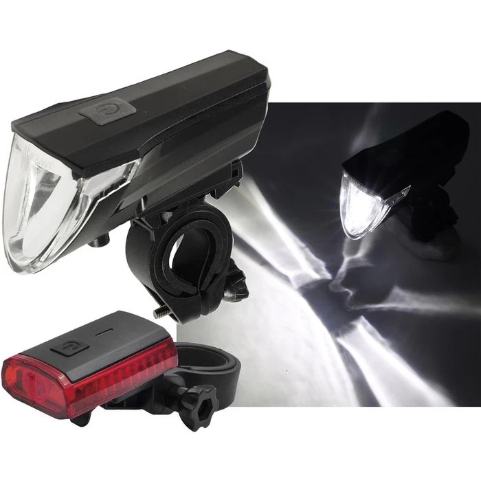 ChiliTec Fahrradbeleuchtung CFL 60 Pro, Front-/ Rücklicht Set, LED, 60 Lux, USB Aufladbar – Bild 5