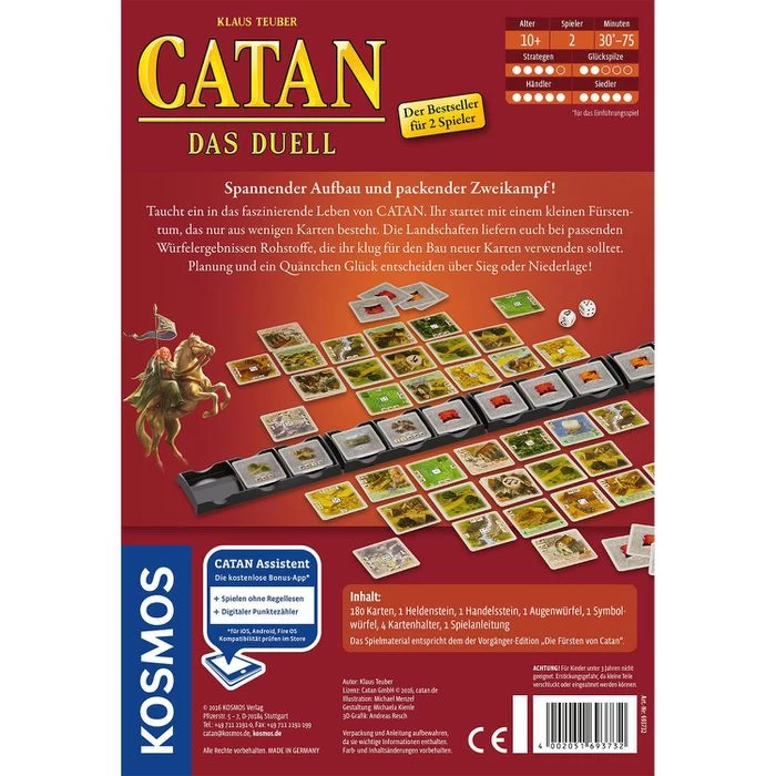 Kosmos Kartenspiel 693732 Catan - Das Duell, Ab 10 Jahre, 2 Spieler – Bild 3