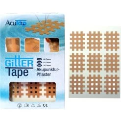 AcuTop Gittertape Typ A, Hautfarben, 2,7 X 2,1cm, 180 Strips