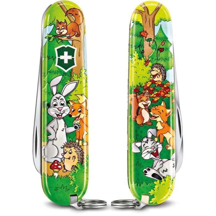 Victorinox Taschenmesser My First Tier-Edition, 0.2373.E2, Mit Nackenband Und Malbuch, Hase – Bild 2