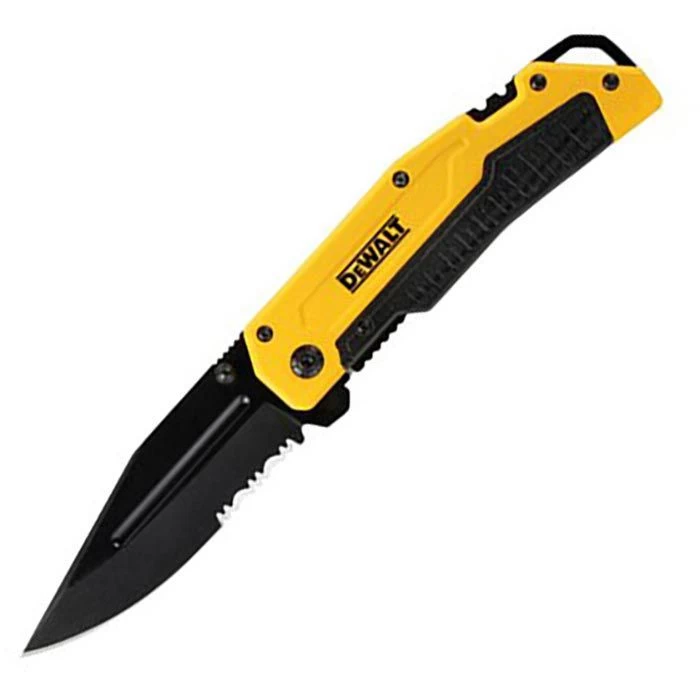 DeWalt Klappmesser DWHT0-10313, KlingenlĂ€nge 8,6cm, Aluminium, Gelb / Schwarz â Bild 3