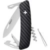 SWIZA Taschenmesser D03 Allmatt Carbon, Schwarz, 11 Funktionen