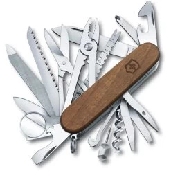 Victorinox Taschenmesser Swiss Champ Wood, 1.6791.63, Nussbaum, 29 Funktionen