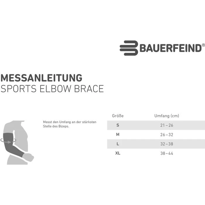 Bauerfeind Ellenbogenbandage Sports Elbow Brace, Für Links & Rechts, Schwarz, Größe XL – Bild 6