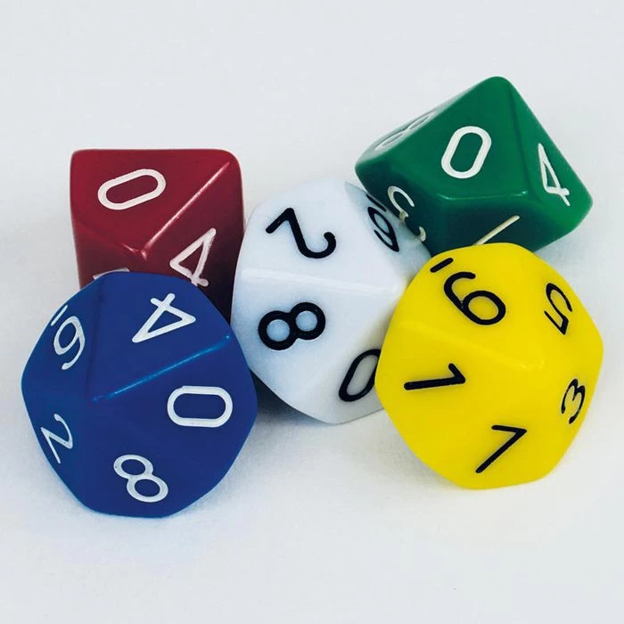 TimeTex Würfel 93636, Einer 0-9, Bunt, 10-seitig, Zahlenwürfel, Ø 20mm, 100 Stück – Bild 3