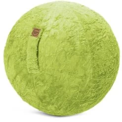 Sitting-Ball Sitzball FLUFFY 65cm, Webplüsch, Grün