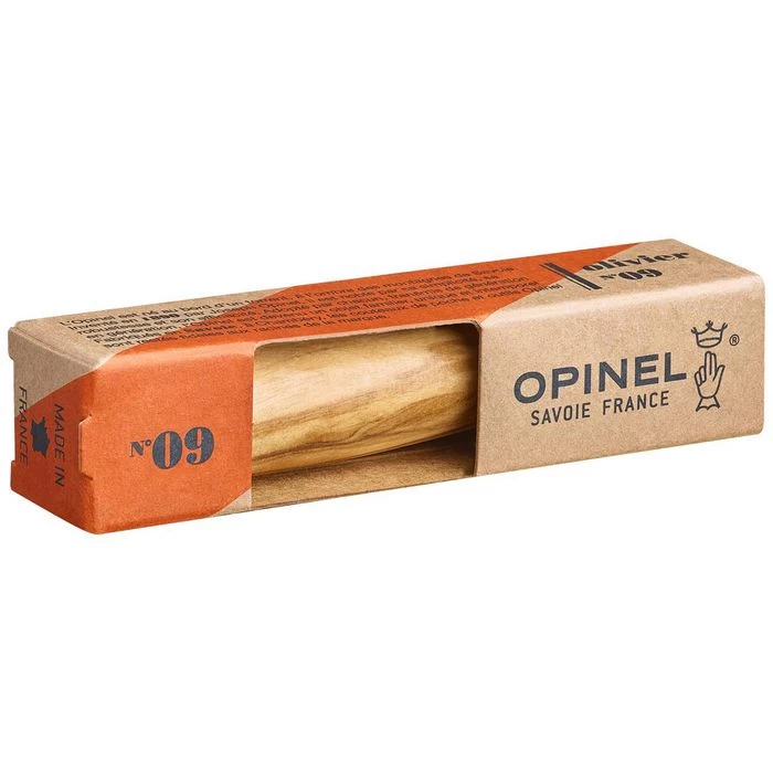 Opinel Klappmesser No.9 Inox, KlingenlĂ€nge 9cm, Olive, Braun â Bild 6