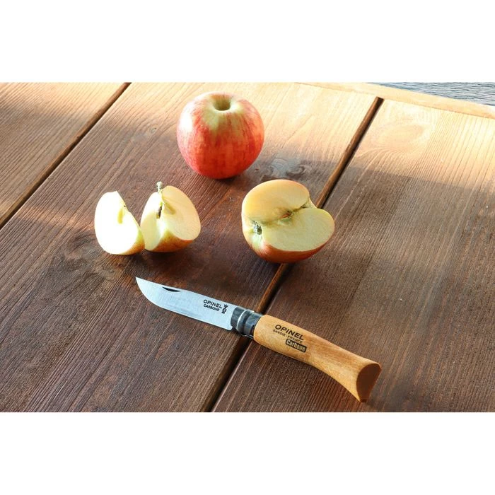 Opinel Klappmesser No.6 Carbon, KlingenlĂ€nge 7cm, Buche, Braun â Bild 4