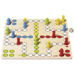 Goki Brettspiel 56710 Ludo Basic, Ab 4 Jahre, 2-4 Spieler