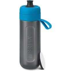 Brita Trinkflasche Fill & Go Active MicroDisc, 0,6 L, Kunststoff, Blau, Mit Wasserfilter