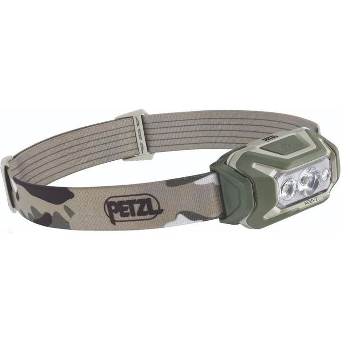 Petzl Stirnlampe Aria 2 RGB LED, 450 Lumen, Rot-, Grün- Und Blaulicht, Camo