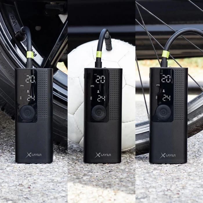 XLayer Luftpumpe 219008, Air Compressor, Akkupumpe, Mit Manometer â Bild 2