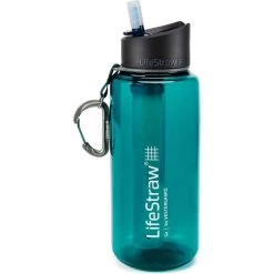 LifeStraw Trinkflasche Go Dark Teal, 1 L, Kunststoff, Türkis, Mit Wasserfilter
