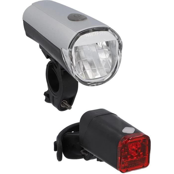 Fischer-MTS Fahrradbeleuchtung 85330, Front-/ Rücklicht Set, LED, 30 Lux, Batterie
